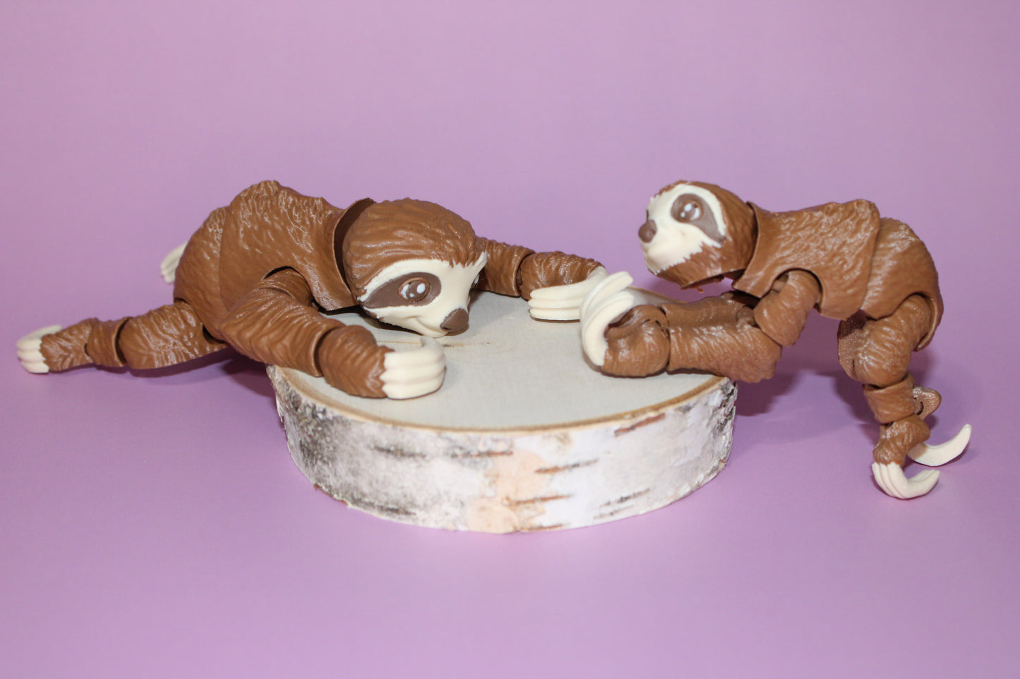 Sloth Comes with Tree 3D Printed Articulated Figurine - Wonderland 3D Printing
