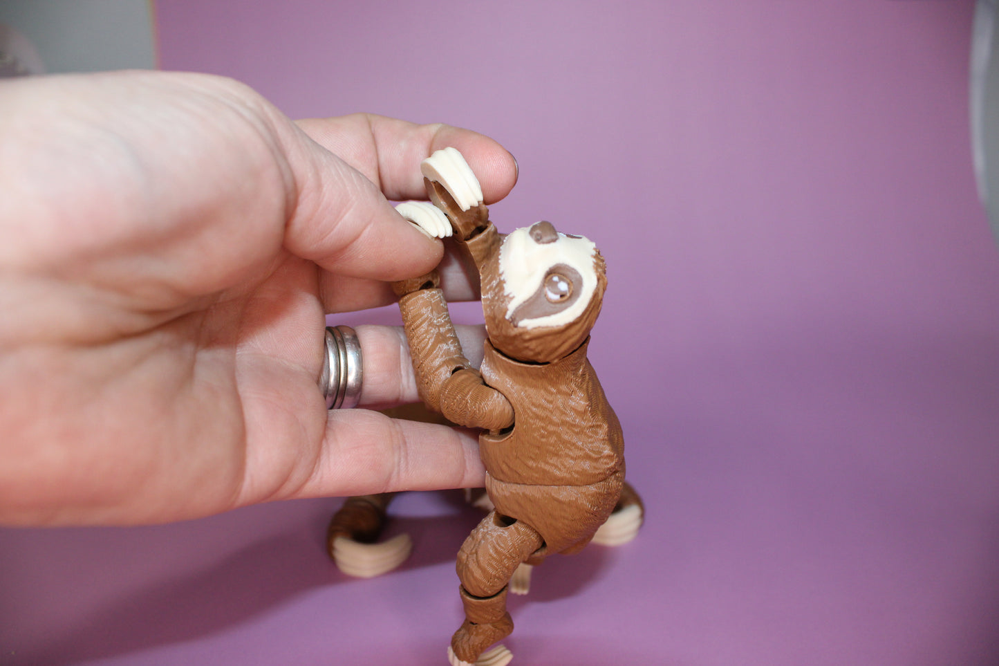 Sloth Comes with Tree 3D Printed Articulated Figurine - Wonderland 3D Printing