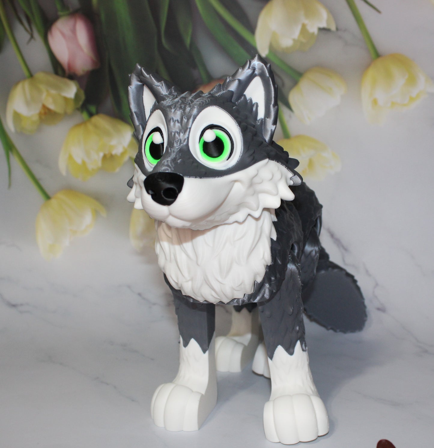 Wolf 3D Printed Articulated Flexi Fidget Figurine