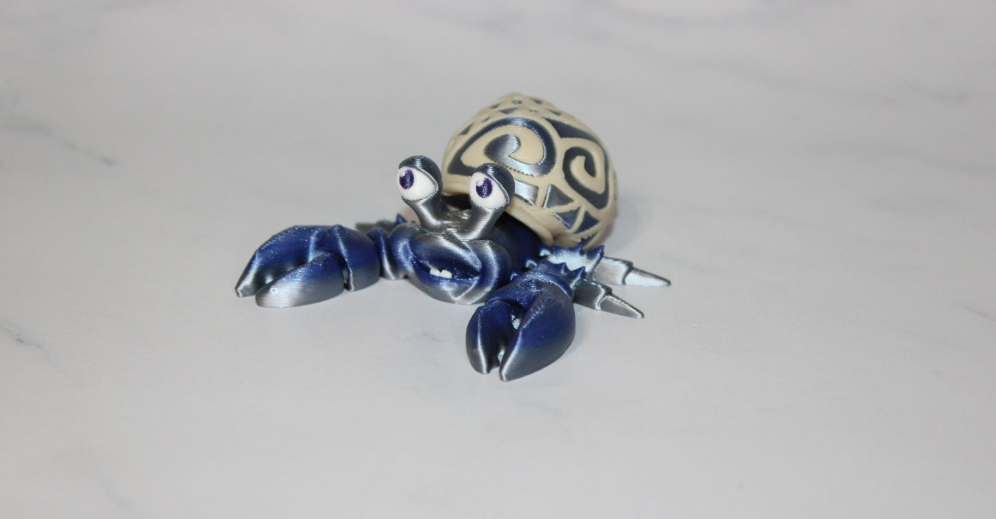Hermit crab 3d printed articulated Flexi Fidget Toy