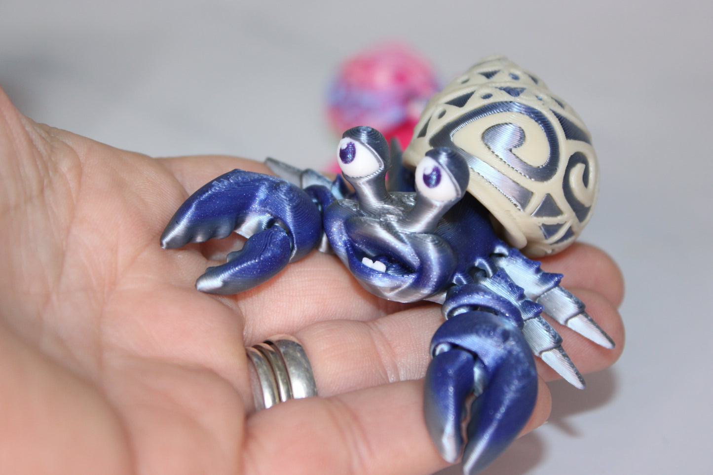 Hermit crab 3d printed articulated Flexi Fidget Toy