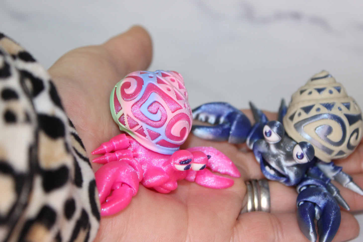 Hermit crab 3d printed articulated Flexi Fidget Toy
