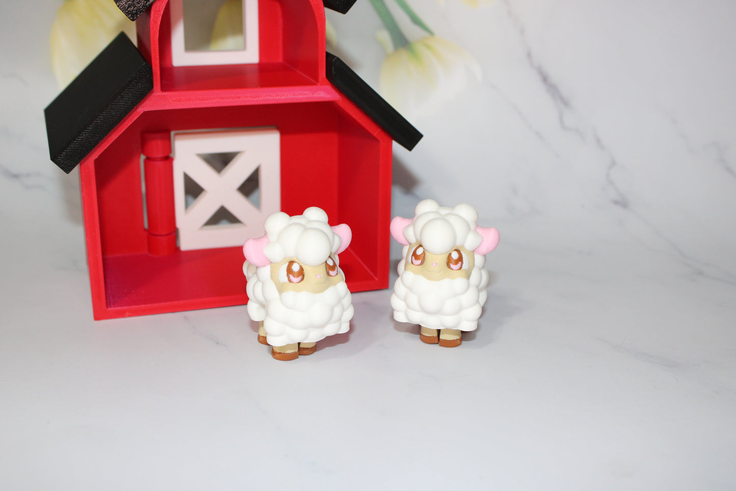 Cotton Candy Sheep or Sheep 3D Printed Articulated Figurine - Wonderland 3D Printing