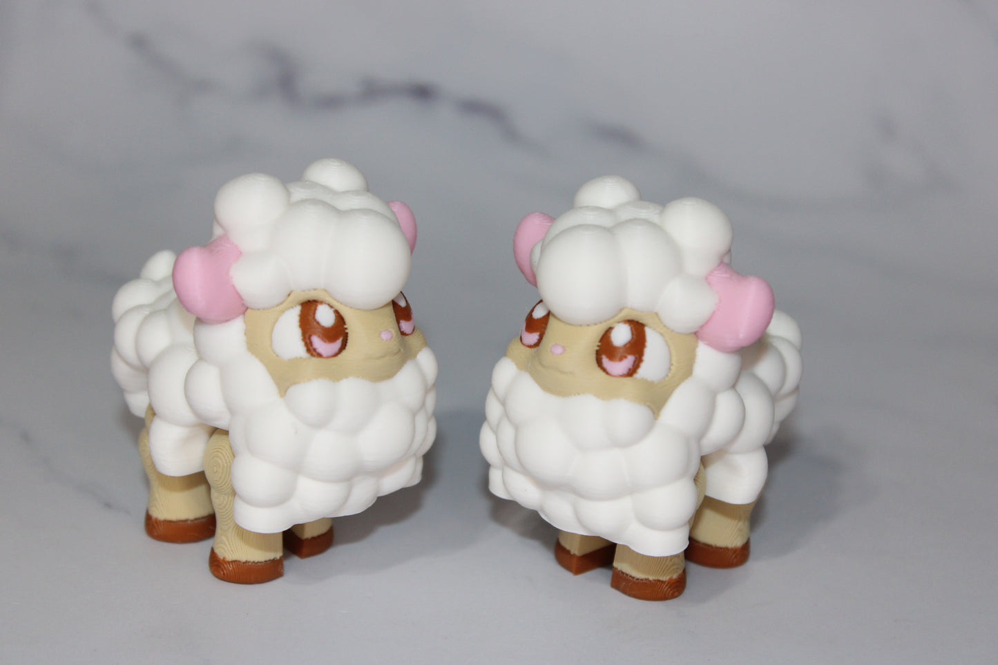Cotton Candy Sheep or Sheep 3D Printed Articulated Figurine - Wonderland 3D Printing