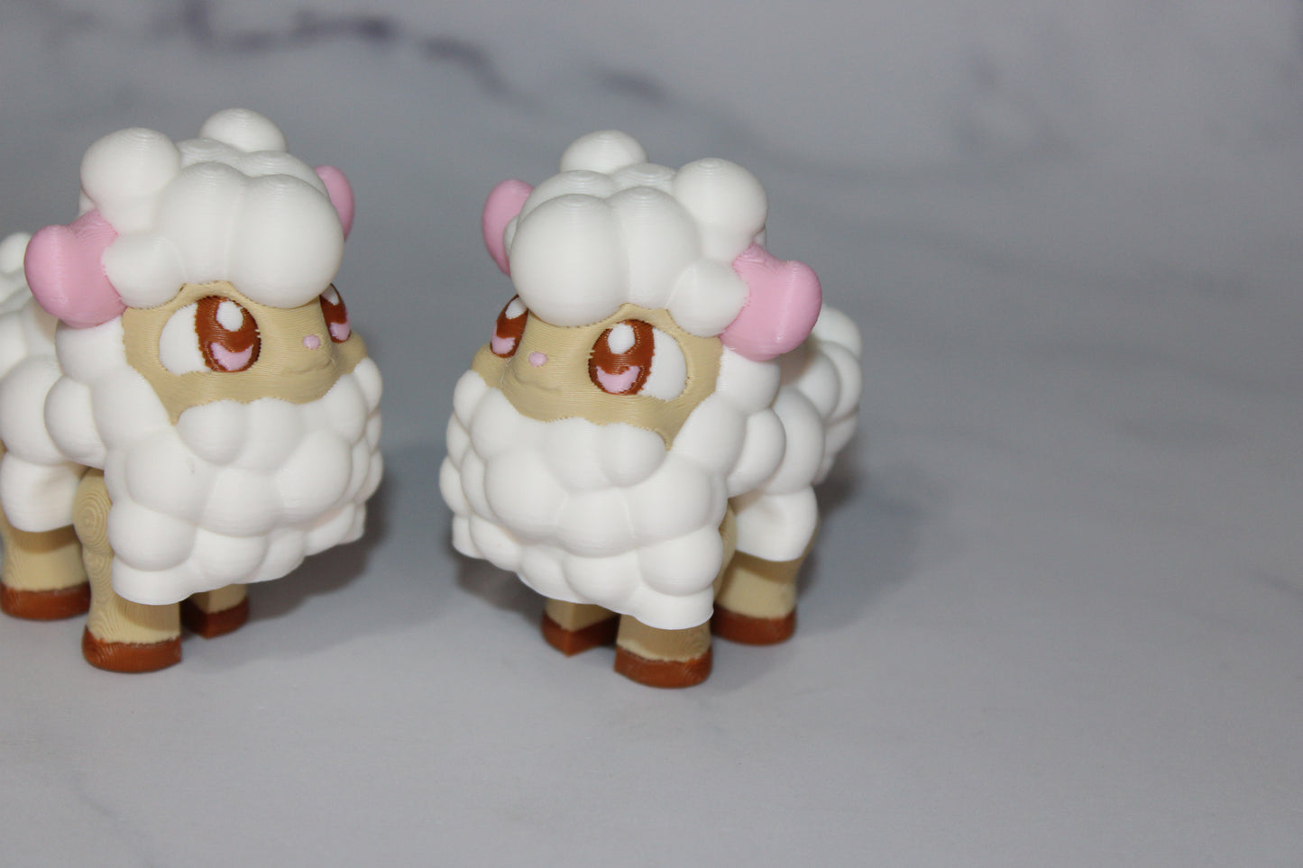 Cotton Candy Sheep or Sheep 3D Printed Articulated Figurine - Wonderland 3D Printing
