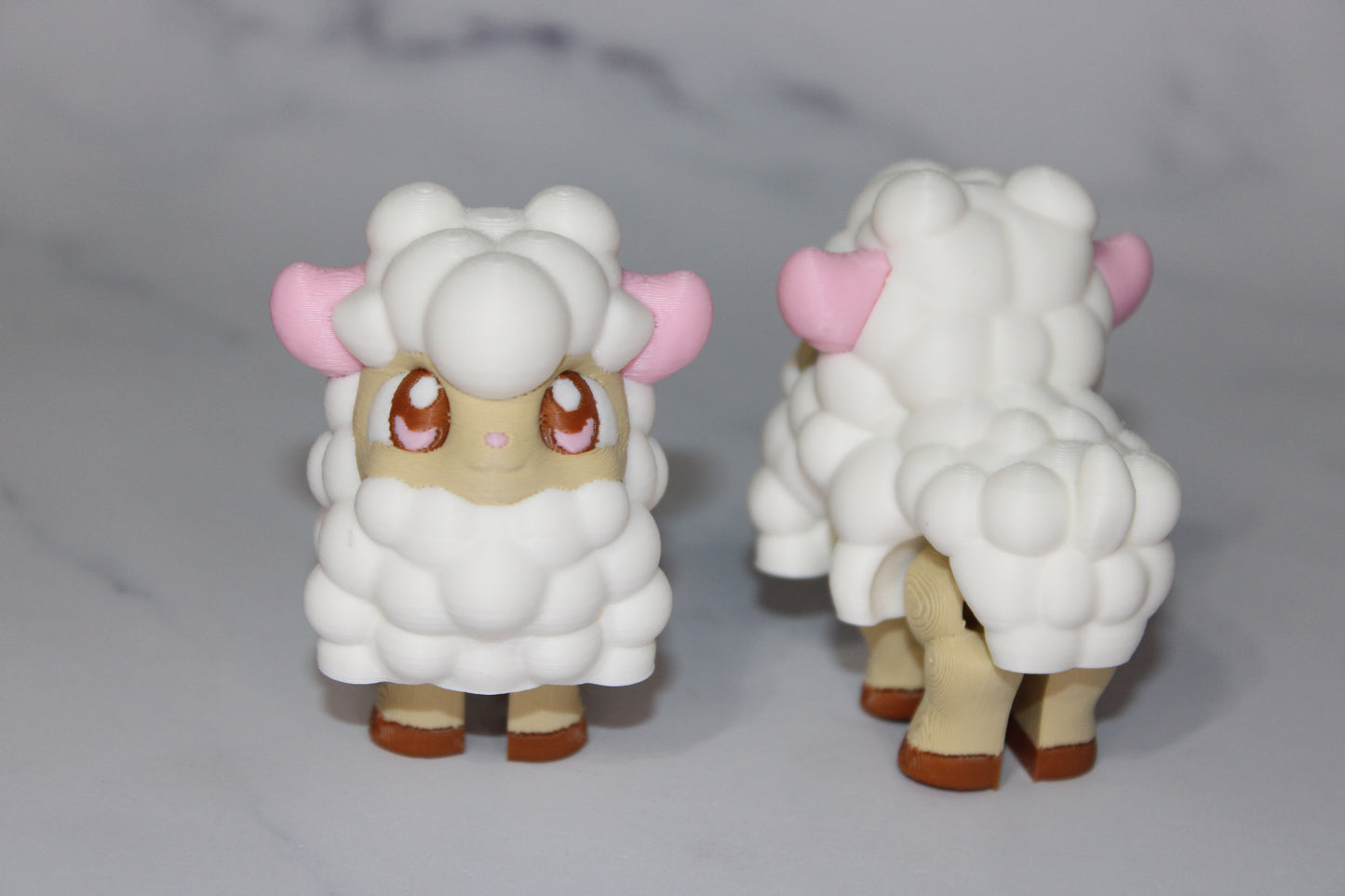 Cotton Candy Sheep or Sheep 3D Printed Articulated Figurine - Wonderland 3D Printing