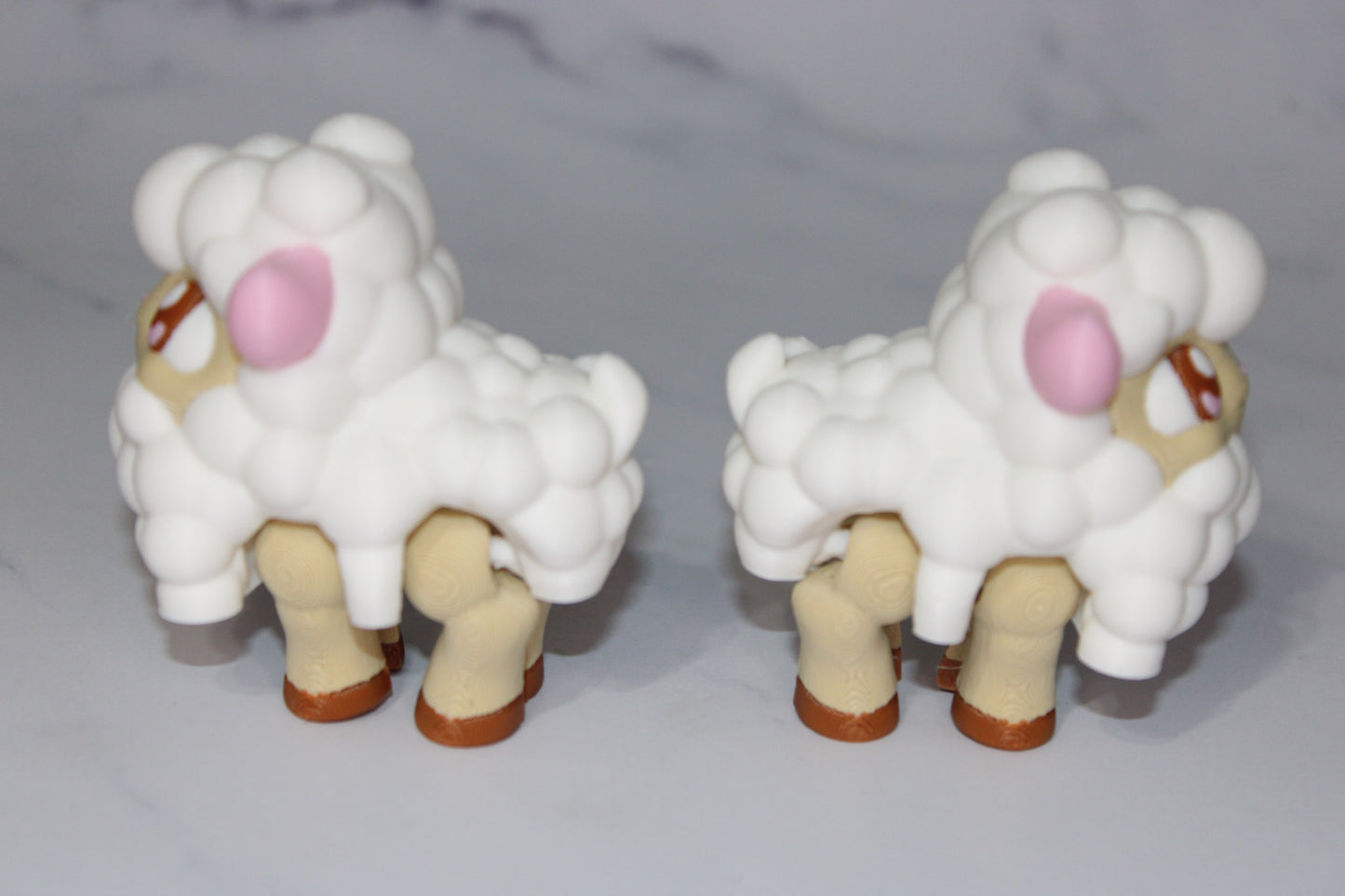 Cotton Candy Sheep or Sheep 3D Printed Articulated Figurine - Wonderland 3D Printing