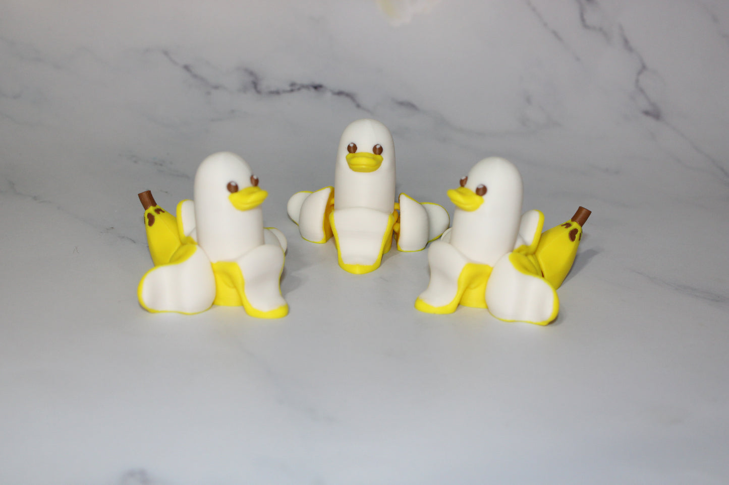 Banana Duck or Lucky Ducky 3D Printed Articulated Figurine 2.25 inches Tall - Wonderland 3D Printing