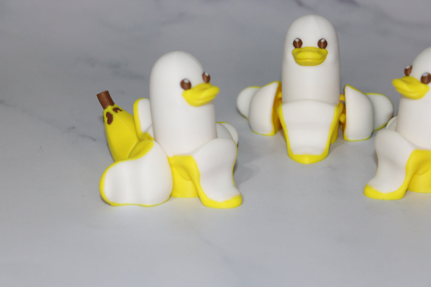 Banana Duck or Lucky Ducky 3D Printed Articulated Figurine 2.25 inches Tall - Wonderland 3D Printing