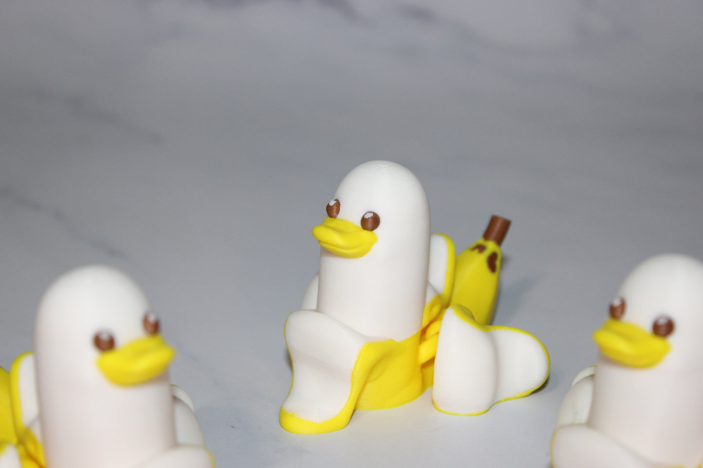 Banana Duck or Lucky Ducky 3D Printed Articulated Figurine 2.25 inches Tall - Wonderland 3D Printing