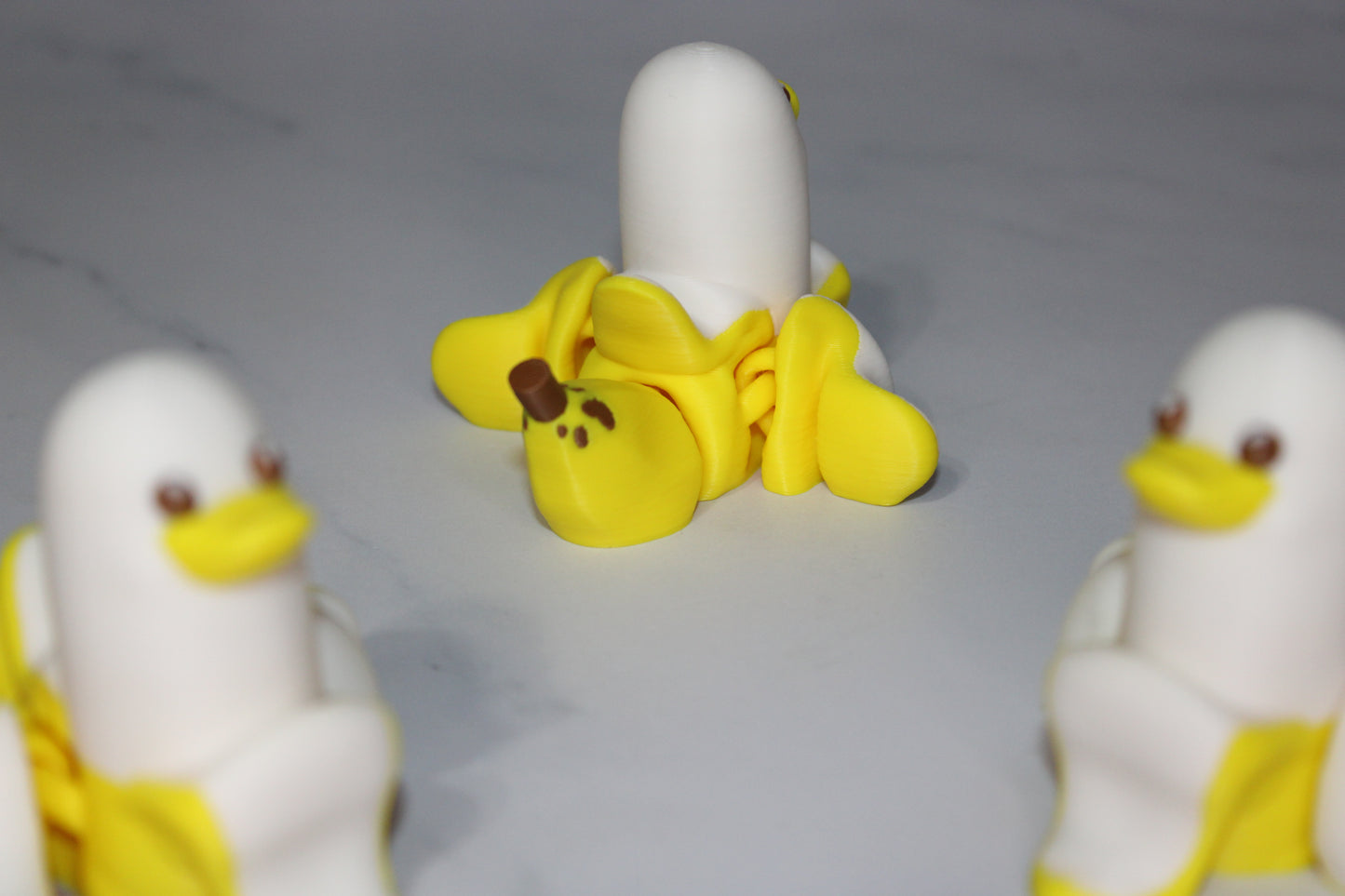 Banana Duck or Lucky Ducky 3D Printed Articulated Figurine 2.25 inches Tall - Wonderland 3D Printing