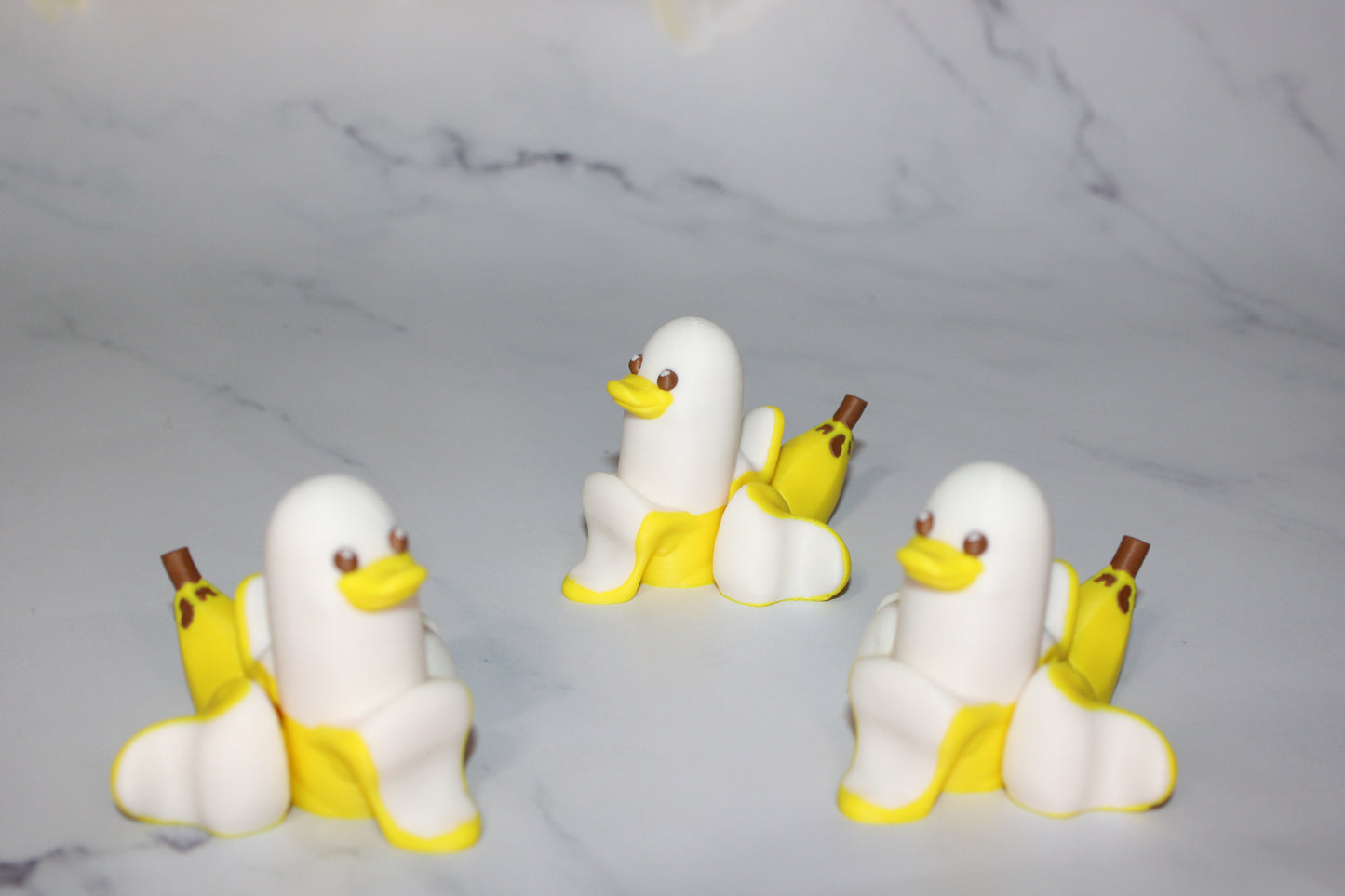 Banana Duck or Lucky Ducky 3D Printed Articulated Figurine 2.25 inches Tall - Wonderland 3D Printing