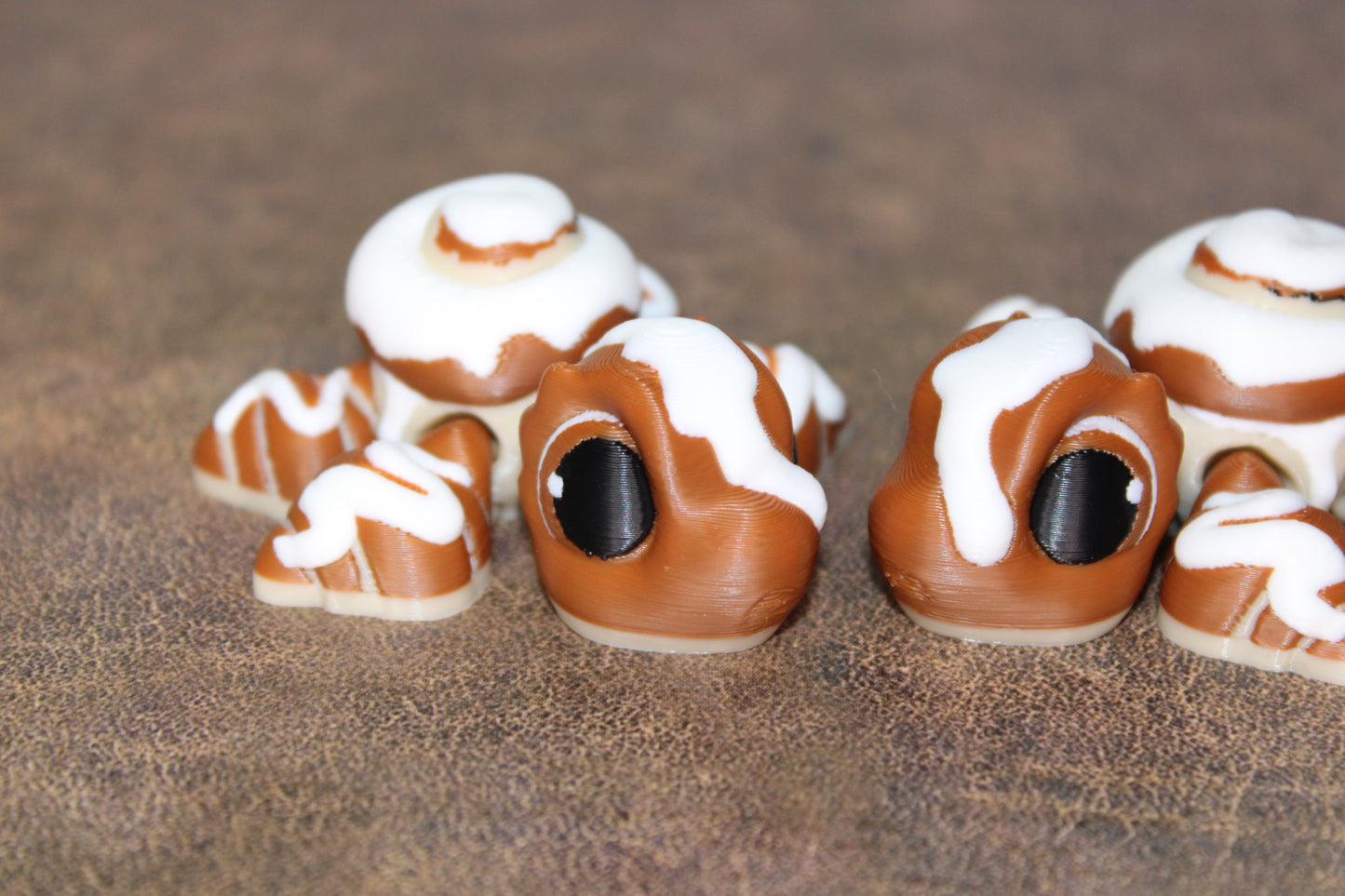 Cinnamon Bun Turtle or Bunny and Churro Narwhal 3D Printed Articulated Figurine