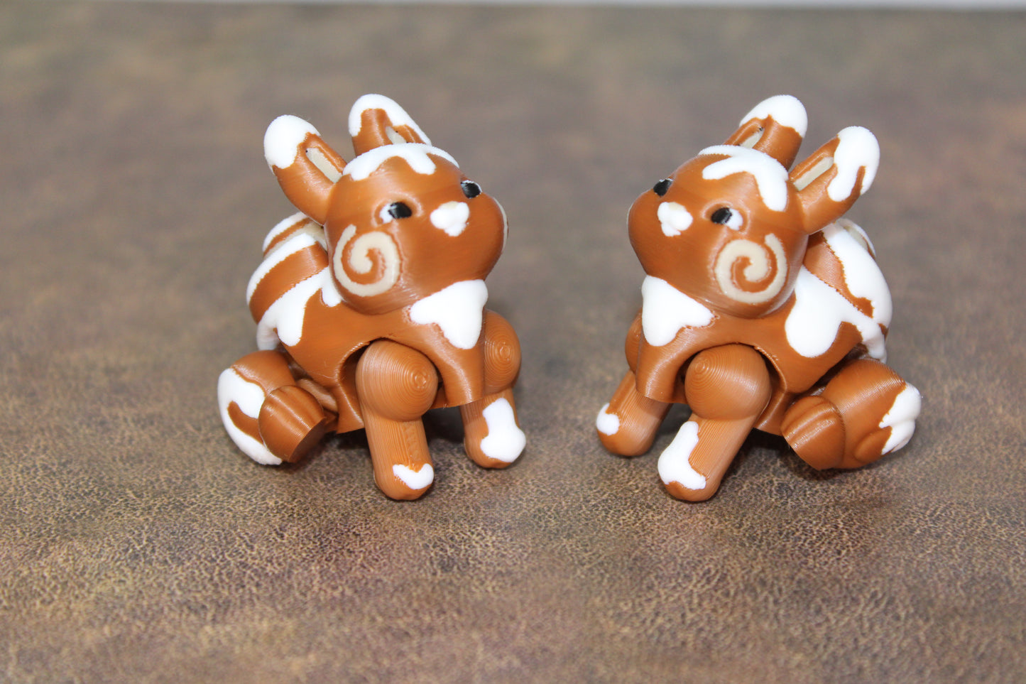 Cinnamon Bun Turtle or Bunny and Churro Narwhal 3D Printed Articulated Figurine