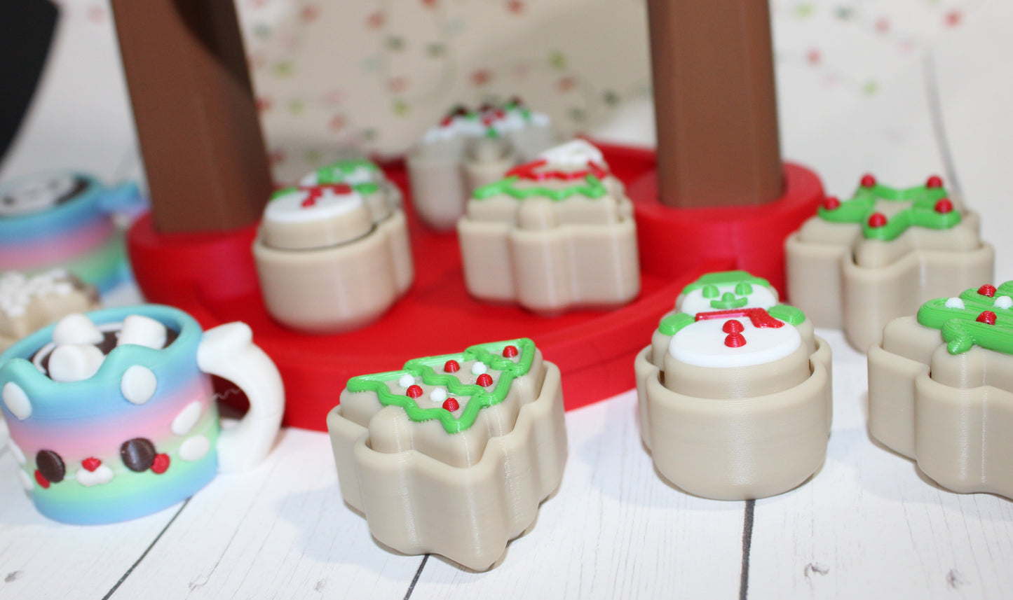 3D Printed Cookies and Coco Clickers with Stand