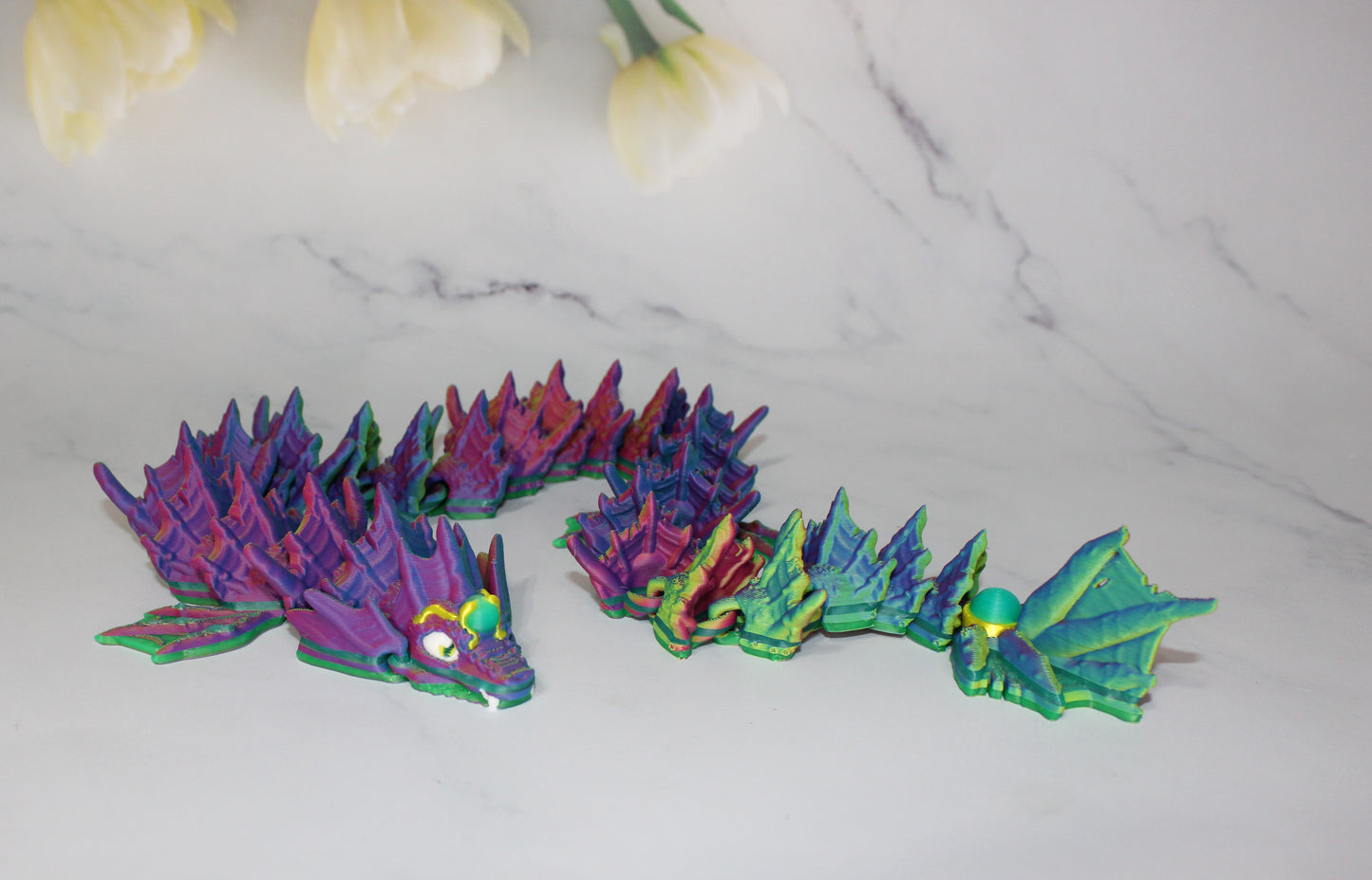 Tsunami the Tidal Dragon 3D Printed Articulated Figurine