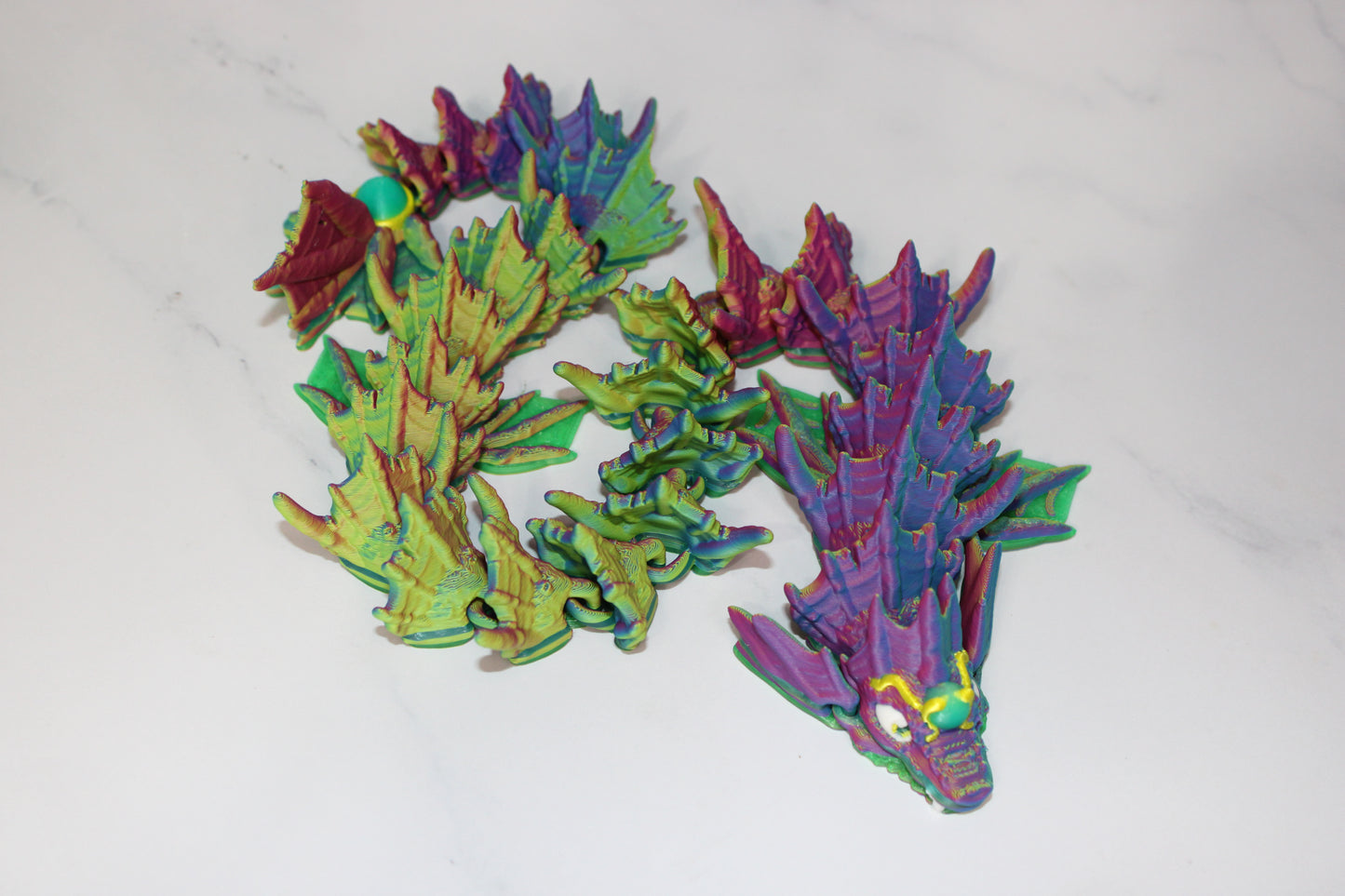 Tsunami the Tidal Dragon 3D Printed Articulated Figurine
