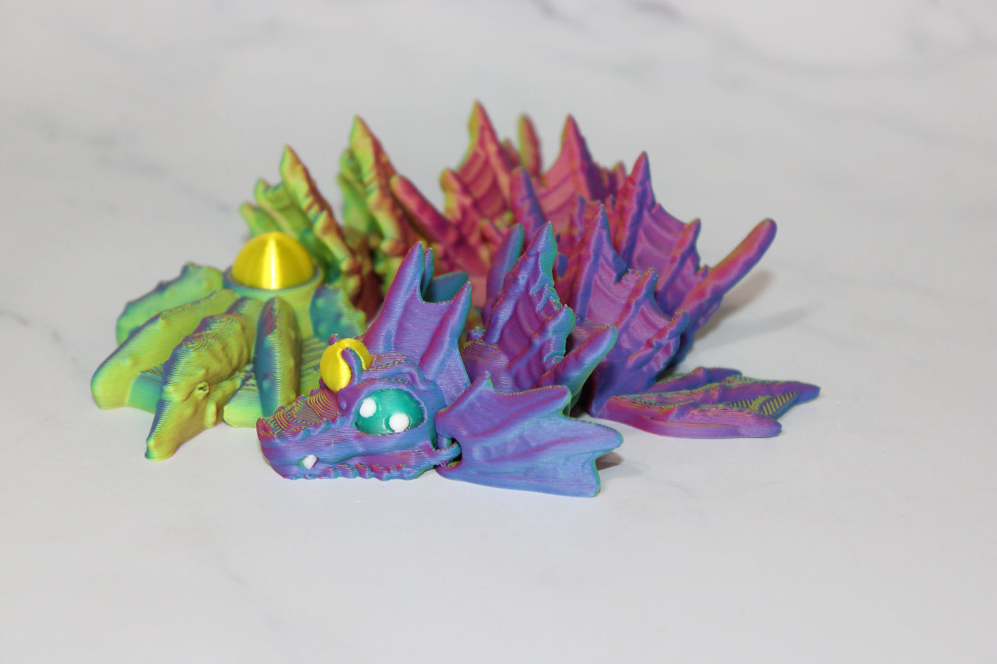 Tsunami the Tidal Dragon 3D Printed Articulated Figurine