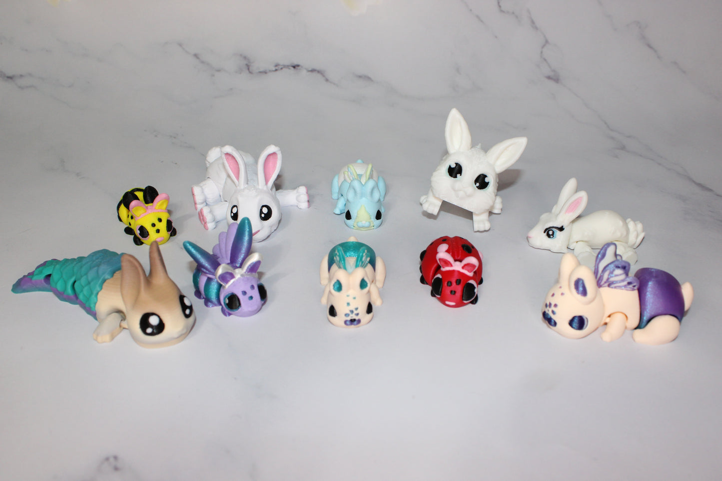 Party Favor Grab Bags: 10 minis-Limited Quantities- Full Color 3D Printed items - Wonderland 3D Printing