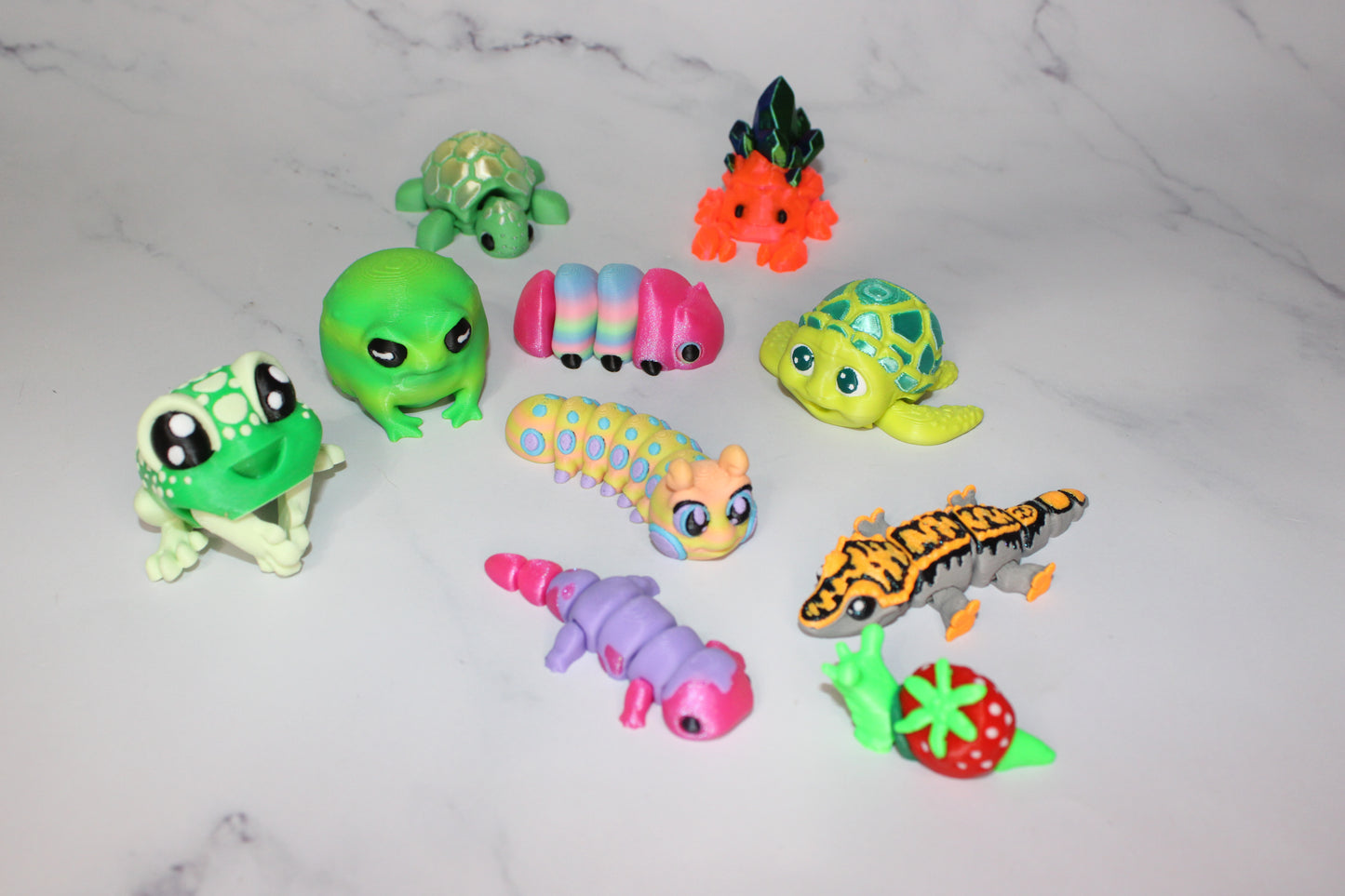 Party Favor Grab Bags: 10 minis-Limited Quantities- Full Color 3D Printed items - Wonderland 3D Printing