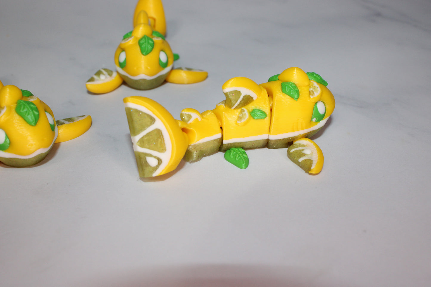 Lemonade Shark 3D Printed Articulated Flexi Figurine - Wonderland 3D Printing