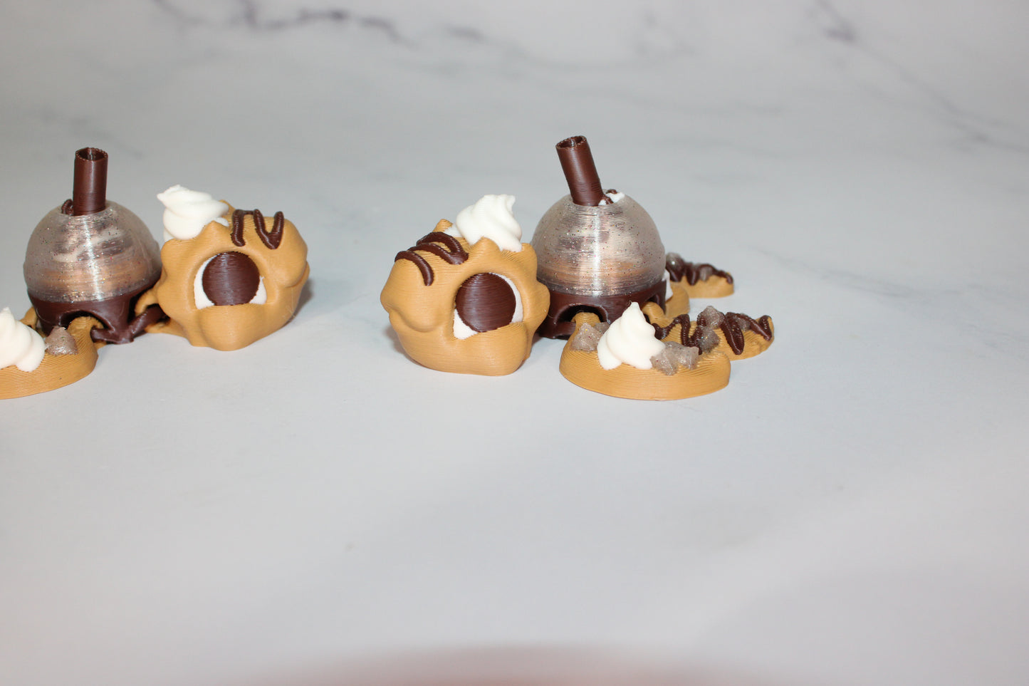 Coffee Turtles 3D Printed Articulated Flexi Figurine