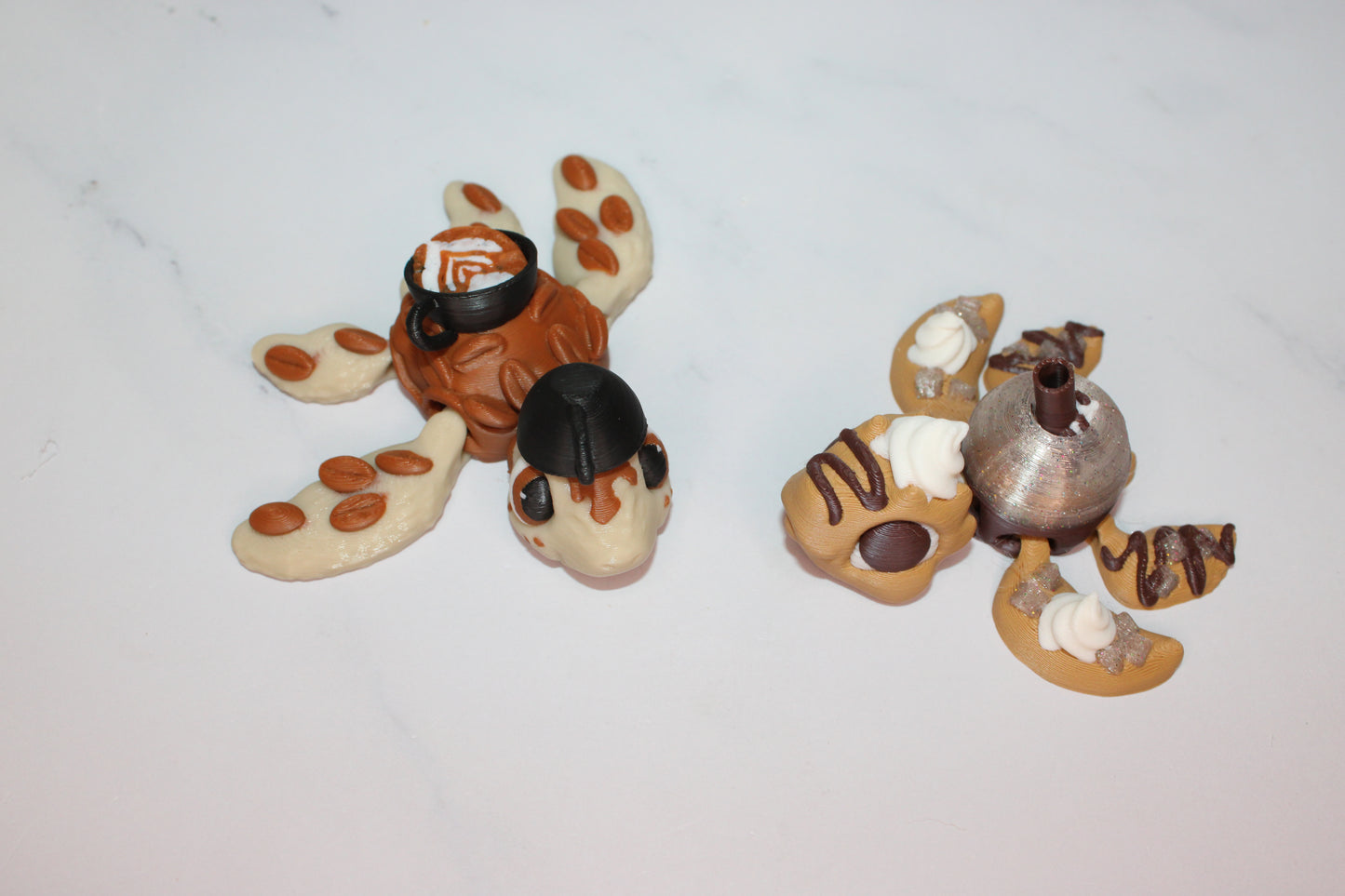 Coffee Turtles 3D Printed Articulated Flexi Figurine