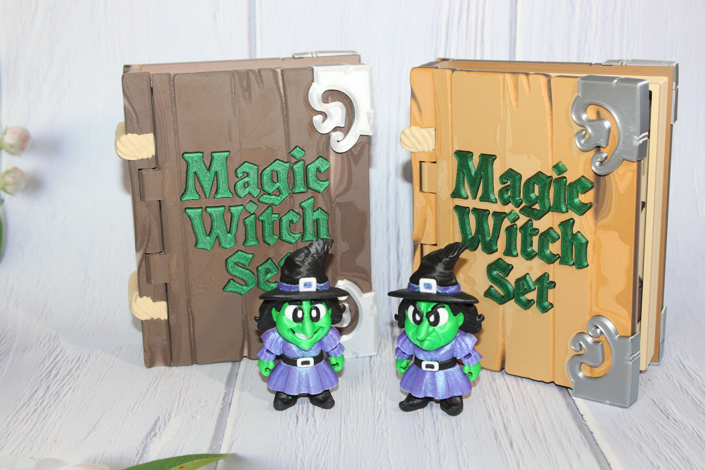 Magic Witch Set Book Container-with 2 Witches! Everything Included!! Each Book is Unique