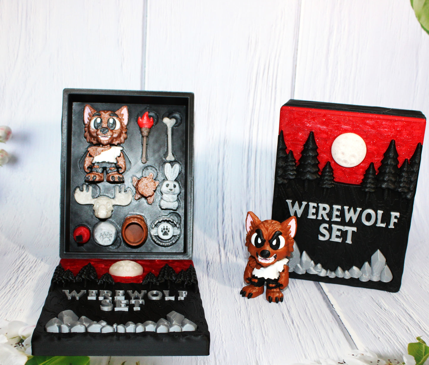 Werewolf Set Book Container-with 2 Werewolves! Everything Included!!