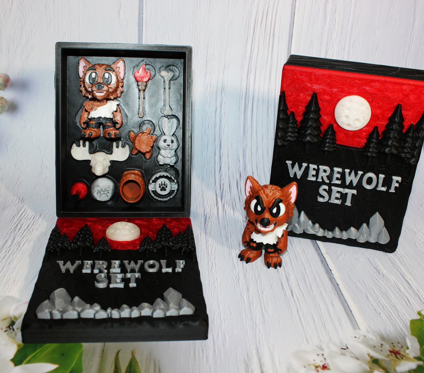 Werewolf Set Book Container-with 2 Werewolves! Everything Included!!
