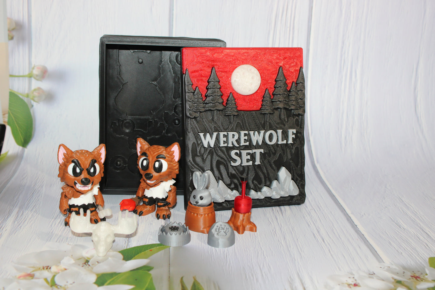 Werewolf Set Book Container-with 2 Werewolves! Everything Included!!