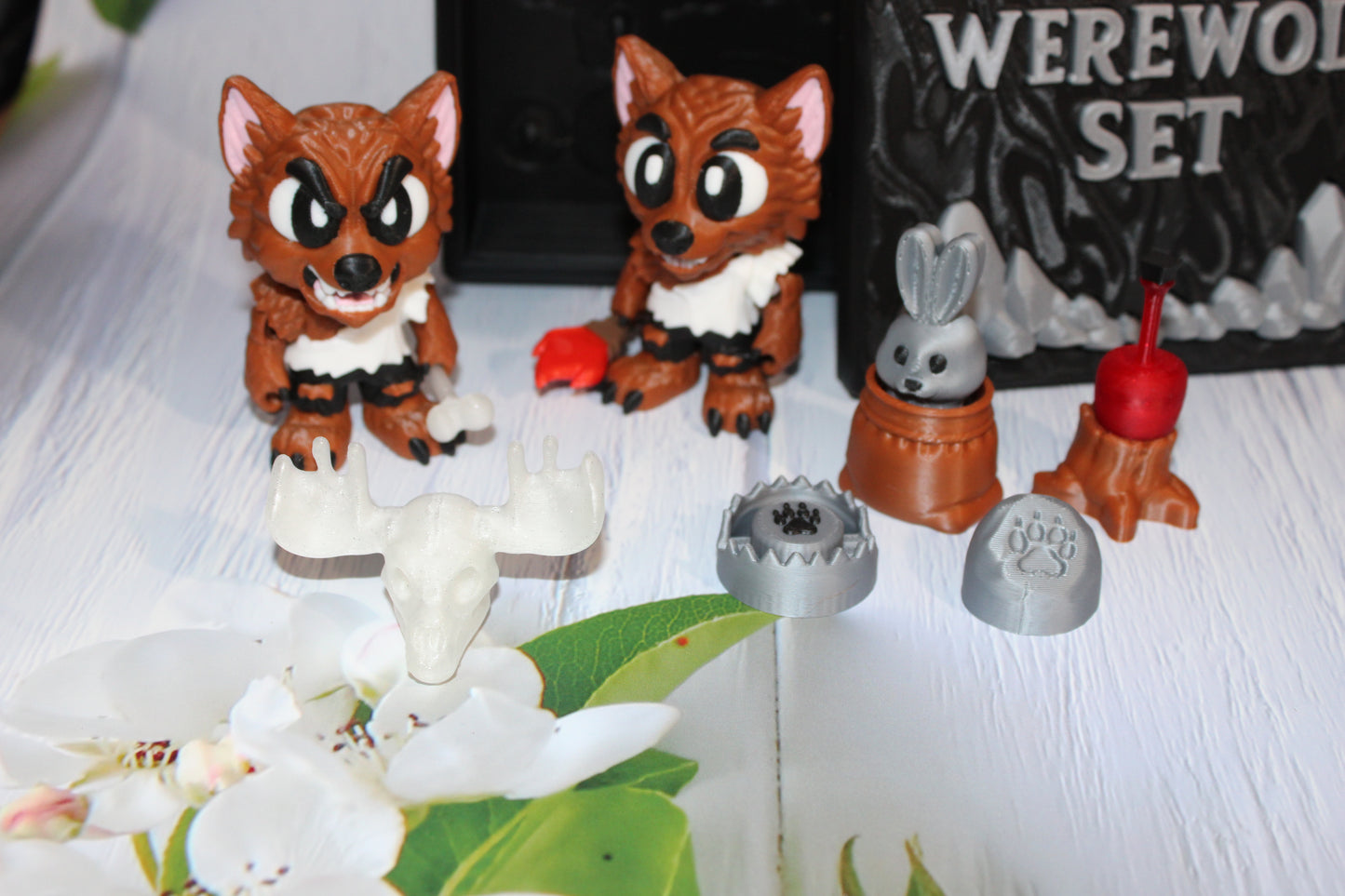 Werewolf Set Book Container-with 2 Werewolves! Everything Included!!
