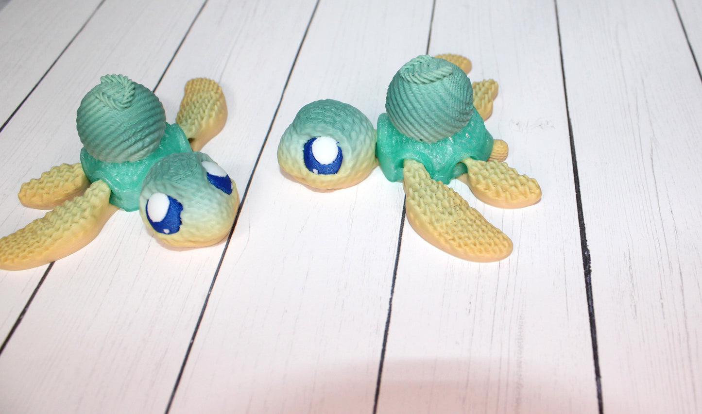 Turtles Variety to choose from 3D Printed Articulated Figurine - Wonderland 3D Printing