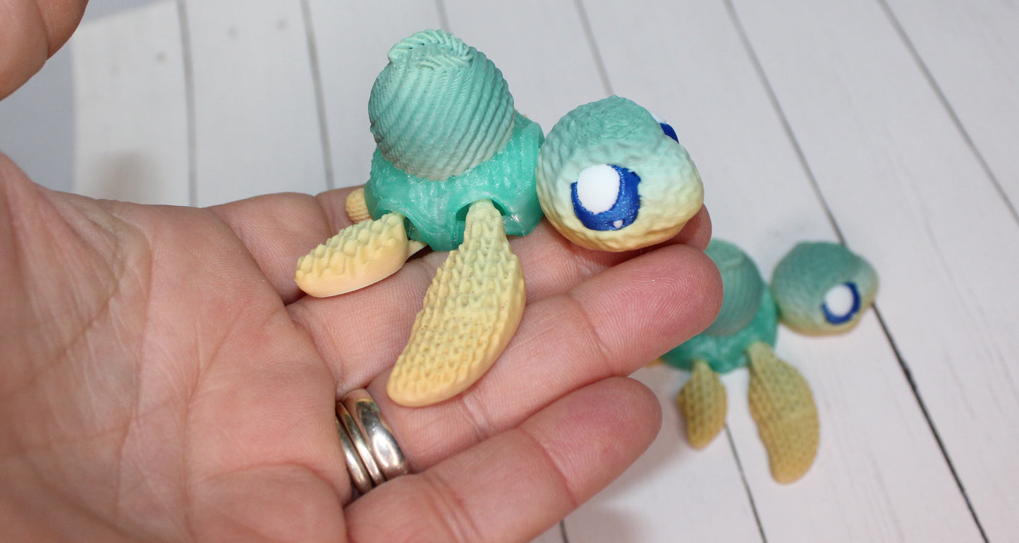 Turtles Variety to choose from 3D Printed Articulated Figurine - Wonderland 3D Printing