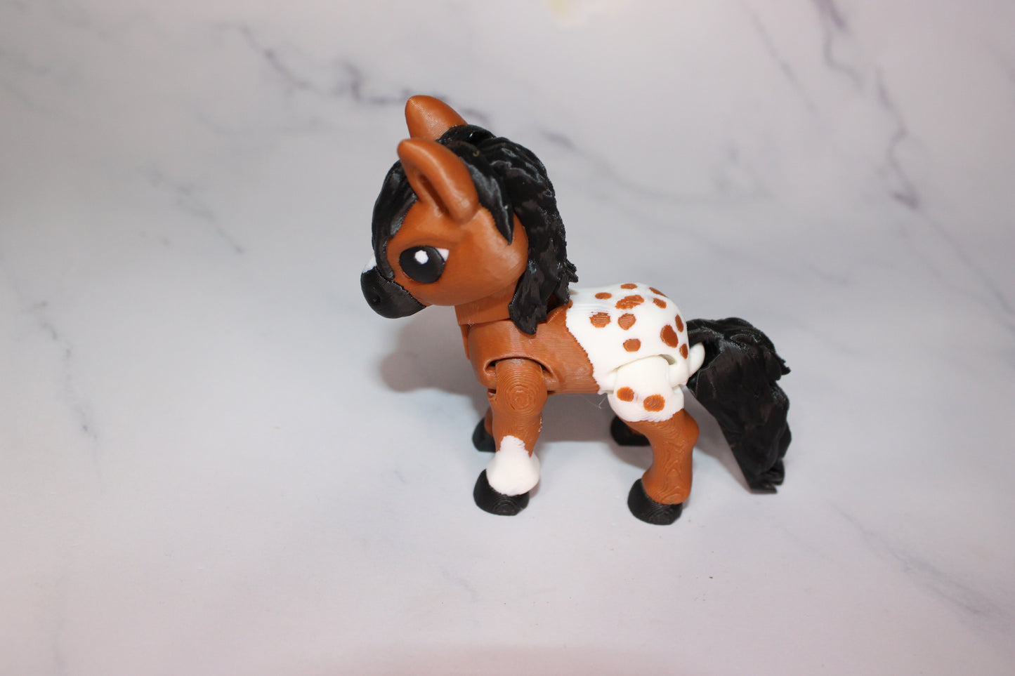 Horse 3 inches Tall 3D Printed Articulated Figurine - Wonderland 3D Printing