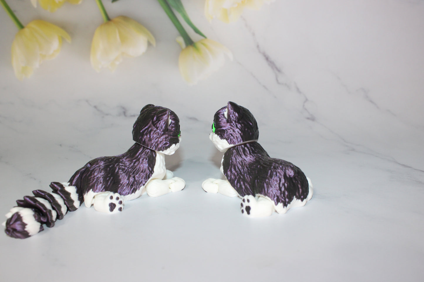 Munchkin Cat Articulated 3d Printed Flexi Fidget Figurine - Wonderland 3D Printing