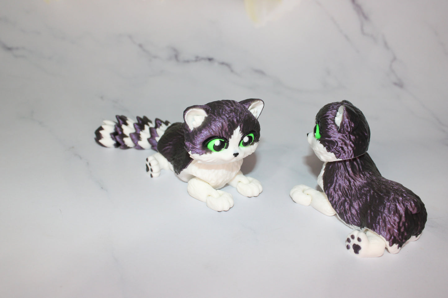 Munchkin Cat Articulated 3d Printed Flexi Fidget Figurine - Wonderland 3D Printing