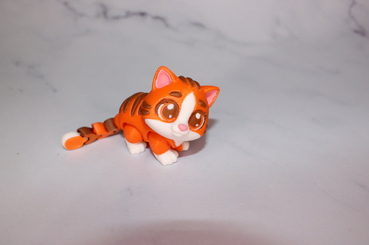 Ginger Cat 3D Printed Articulated Flexi Fidget Figurine - Wonderland 3D Printing