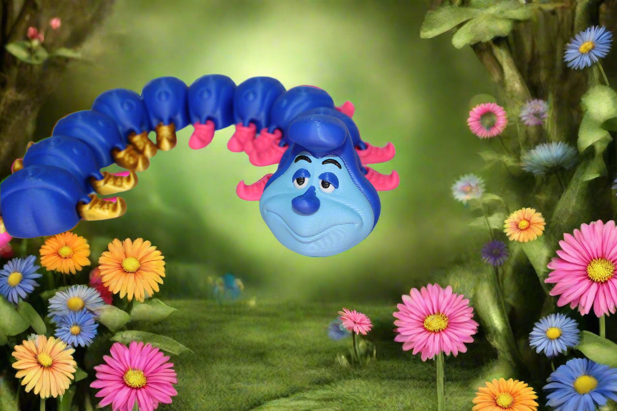 Caterpillar: 3D Printed Articulated Figurine - Wonderland 3D Printing
