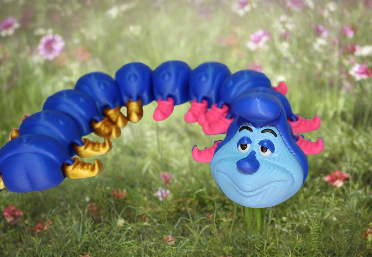 Caterpillar: 3D Printed Articulated Figurine - Wonderland 3D Printing