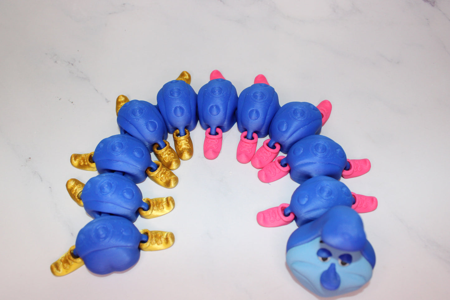 Caterpillar: 3D Printed Articulated Figurine - Wonderland 3D Printing