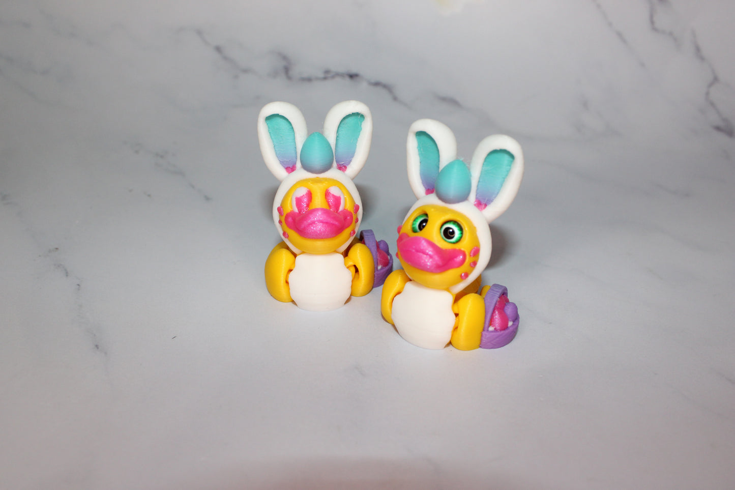 Banana Duck or Lucky Ducky 3D Printed Articulated Figurine 2.25 inches Tall - Wonderland 3D Printing