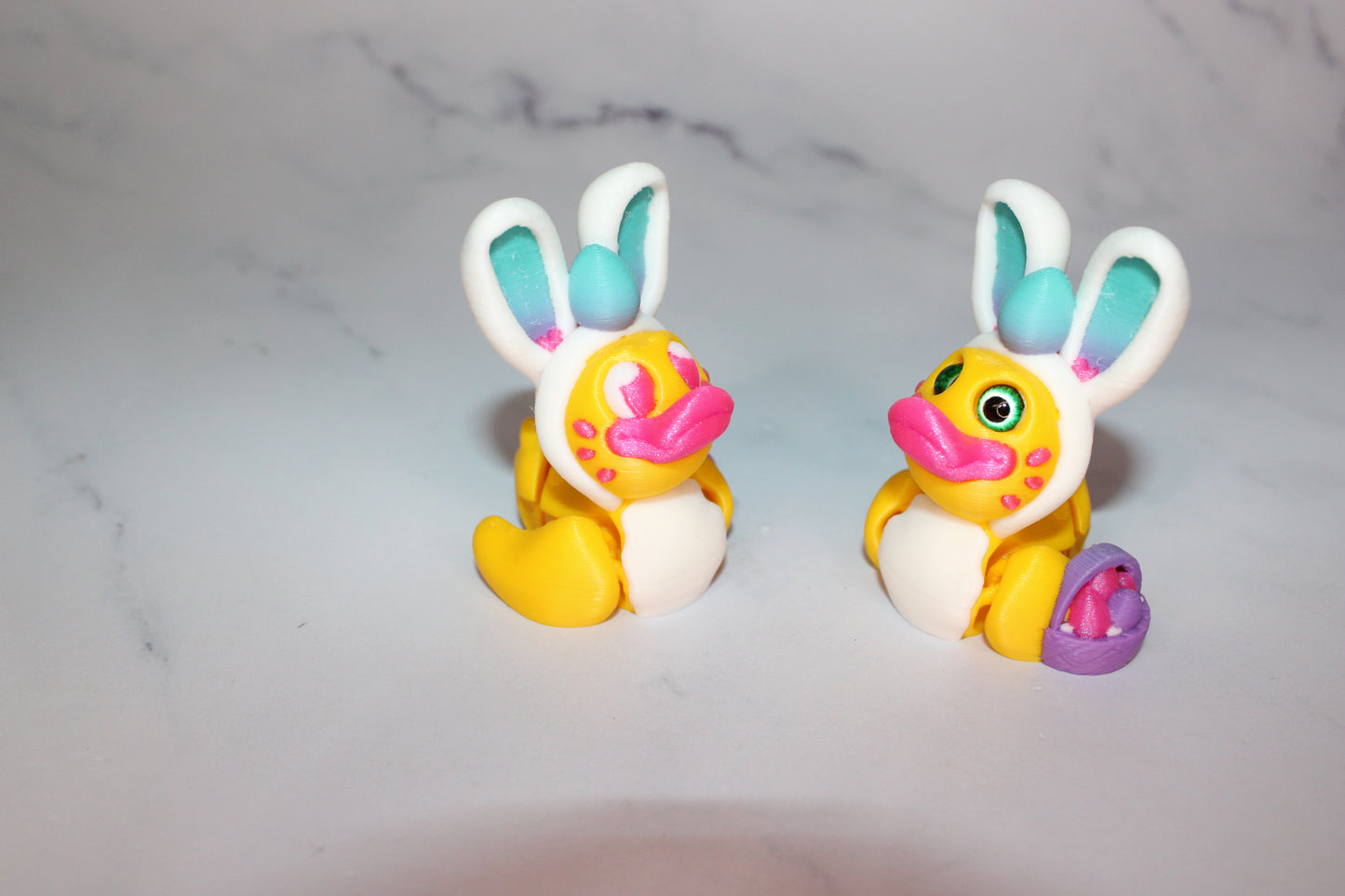 Banana Duck or Lucky Ducky 3D Printed Articulated Figurine 2.25 inches Tall - Wonderland 3D Printing