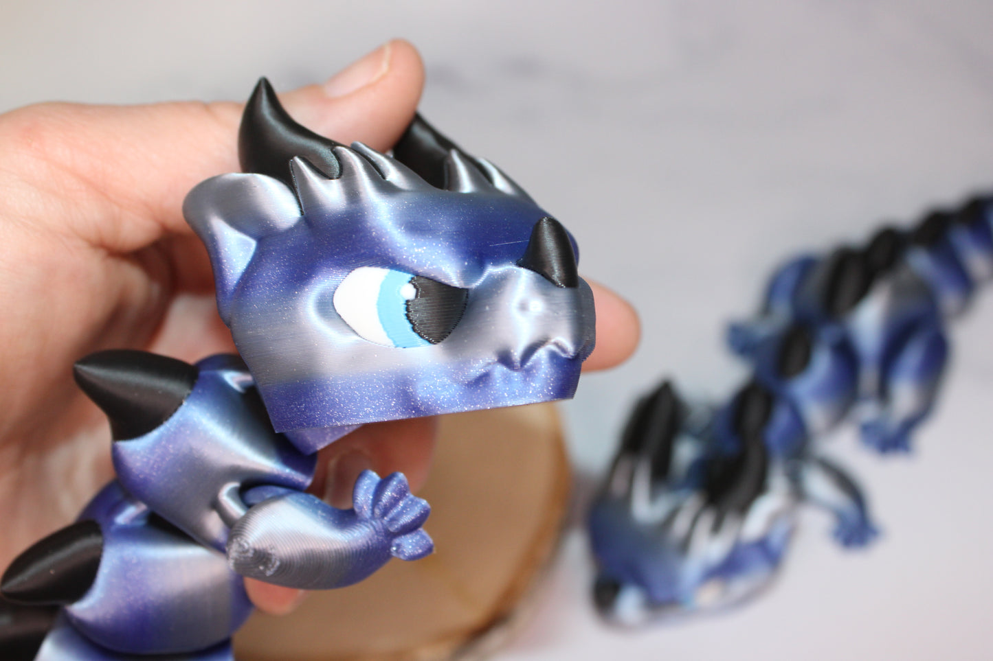 Grumpy Dragon Articulated 3d Printed Figurine - Wonderland 3D Printing