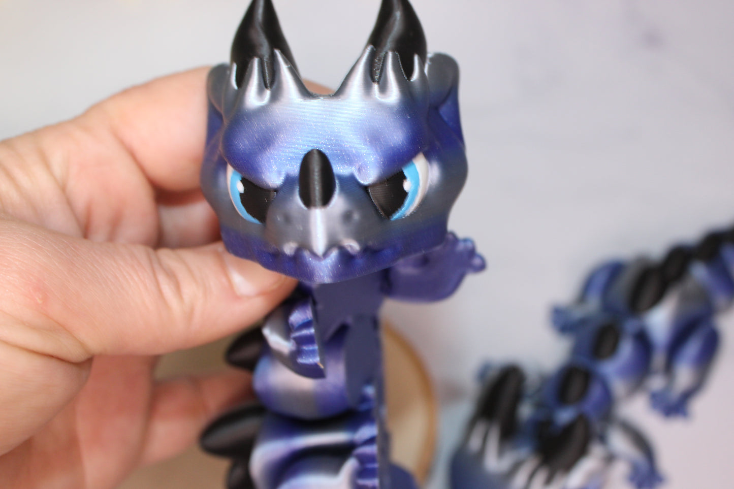 Grumpy Dragon Articulated 3d Printed Figurine - Wonderland 3D Printing