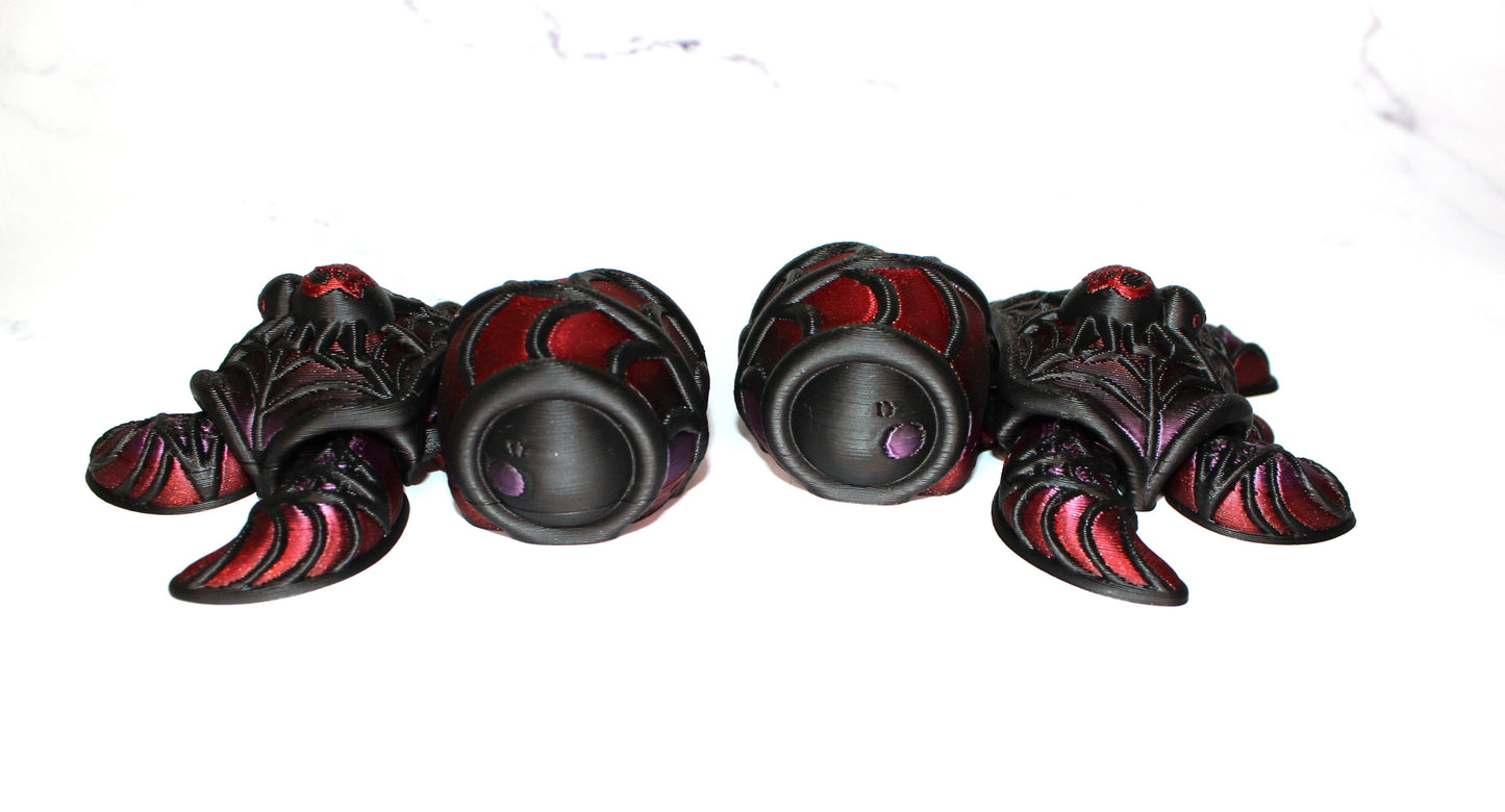 Spider or Poison Turtles 3.5 inches Long Articulated 3d Printed Figurine - Wonderland 3D Printing