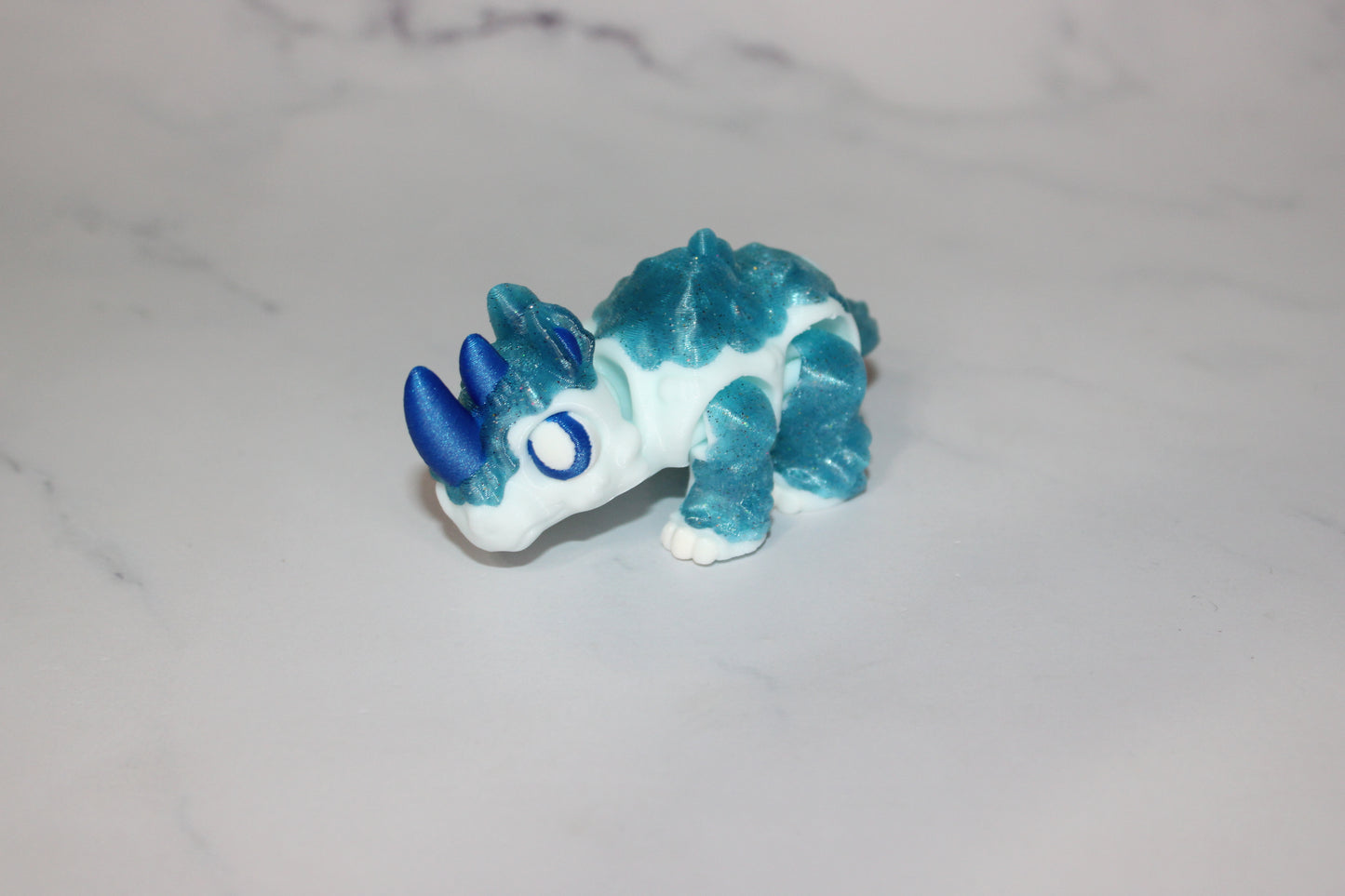 Ice Cream Rhino or Woolly Rhino 3d printed articulated Flexi Fidget Toy - Wonderland 3D Printing