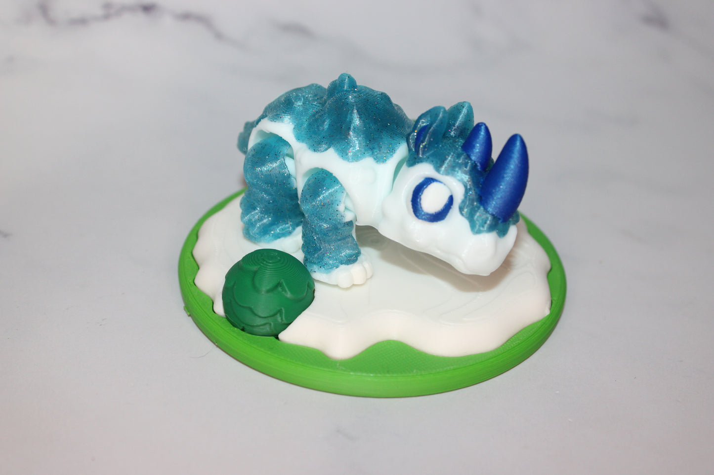 Ice Cream Rhino or Woolly Rhino 3d printed articulated Flexi Fidget Toy - Wonderland 3D Printing