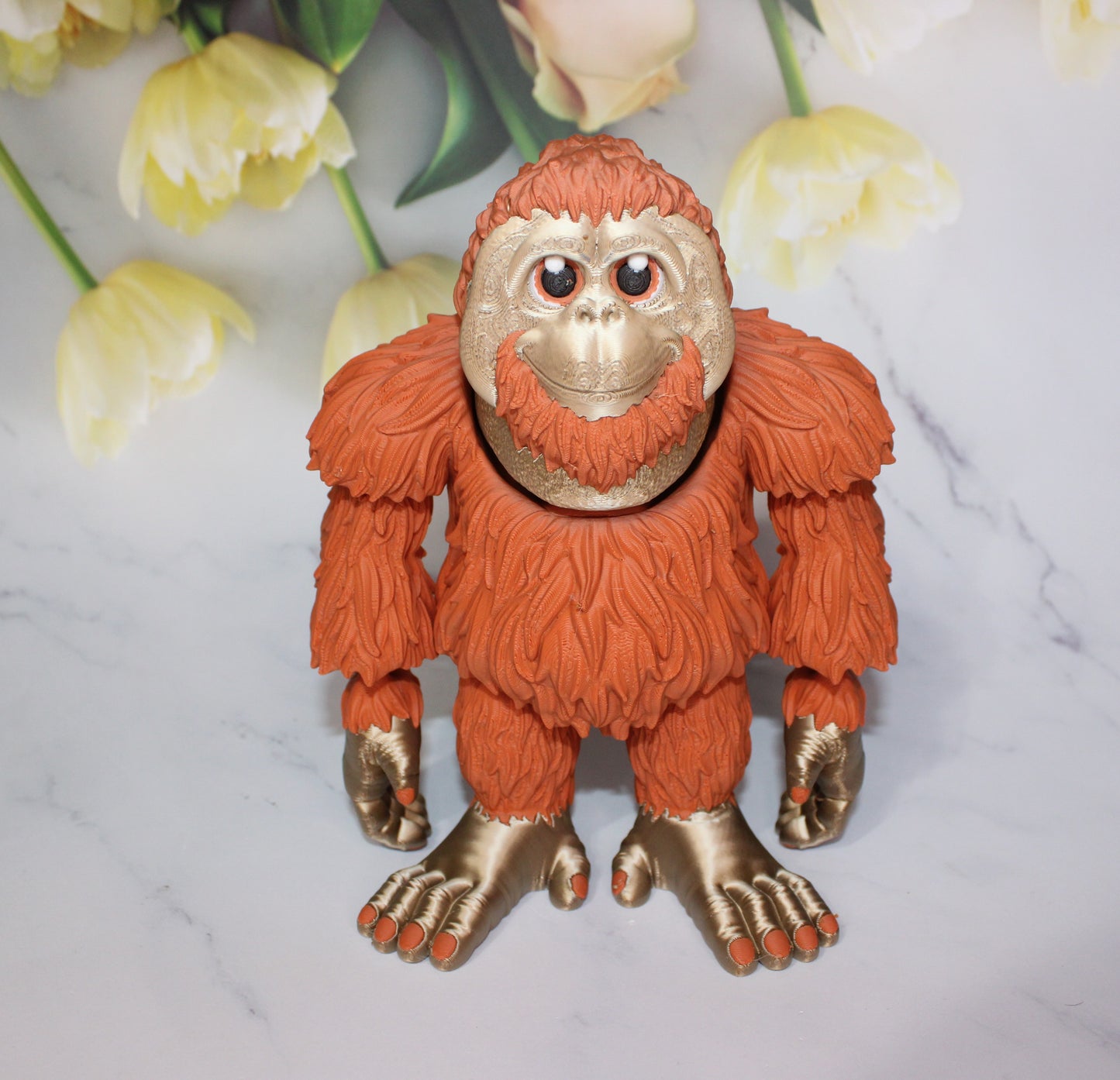 Orangutang 3d printed articulated Flexi Fidget Toy - Wonderland 3D Printing