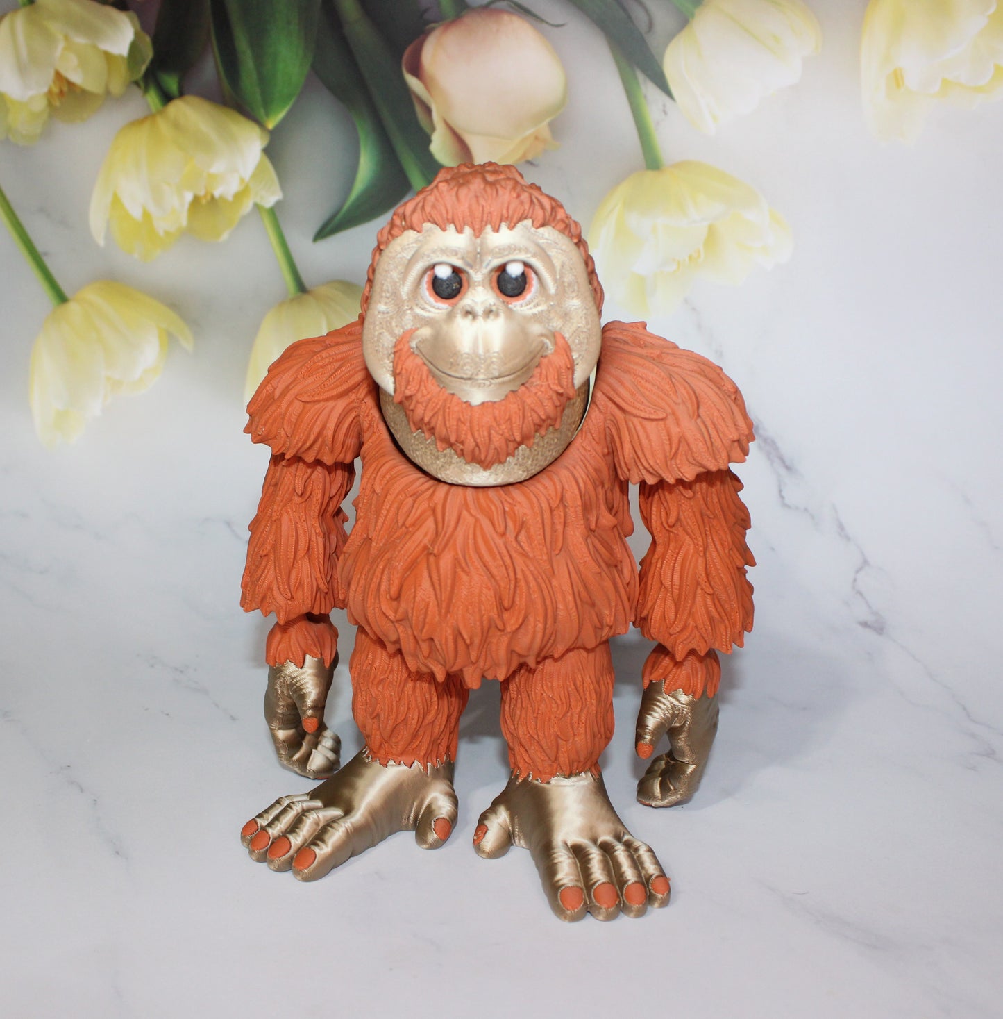Orangutang 3d printed articulated Flexi Fidget Toy - Wonderland 3D Printing